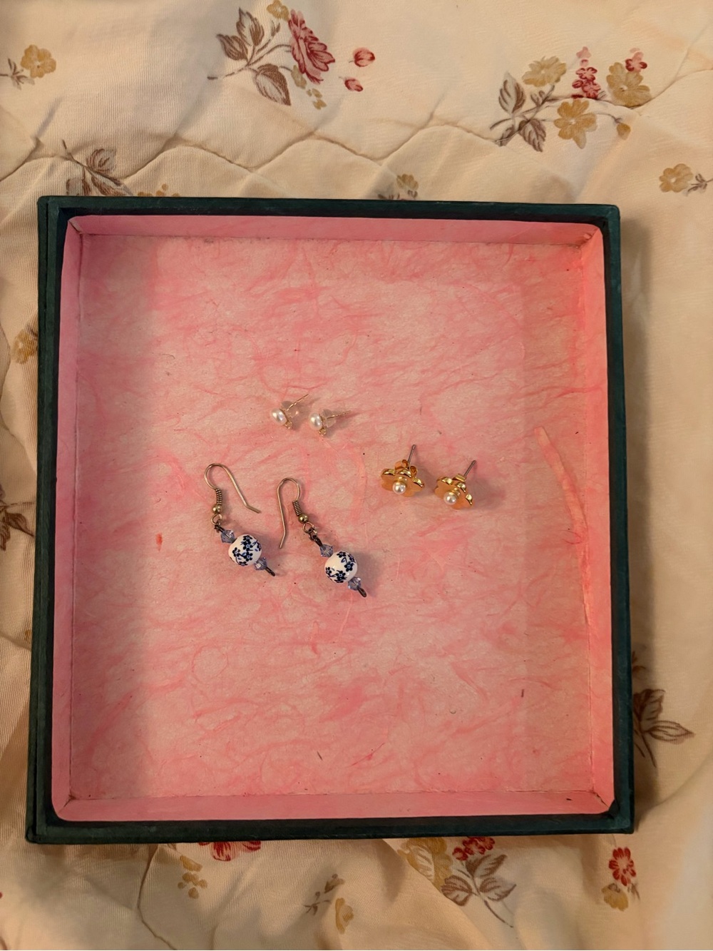 Assorted Women's Earring Set in Blue, Gold and Pearl